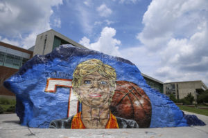 The Rock painted to honor Pat Summitt.